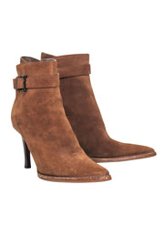 Current Boutique-Gucci - Tan Suede Heel Booties Sz 6