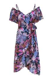 Current Boutique-Hale Bob - Navy Wrap Midi Dress w/ Paisley Print Sz XS