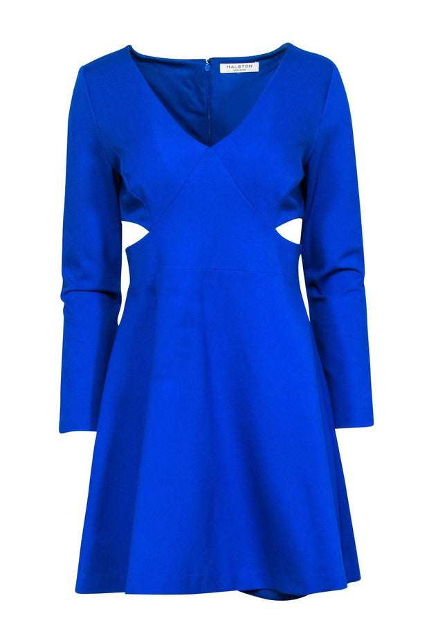 Current Boutique-Halston Heritage - Cobalt Blue Side Cut Out Dress Sz M