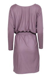 Current Boutique-Halston Heritage - Mauve Purple Long Sleeve Tie Dress Sz 4