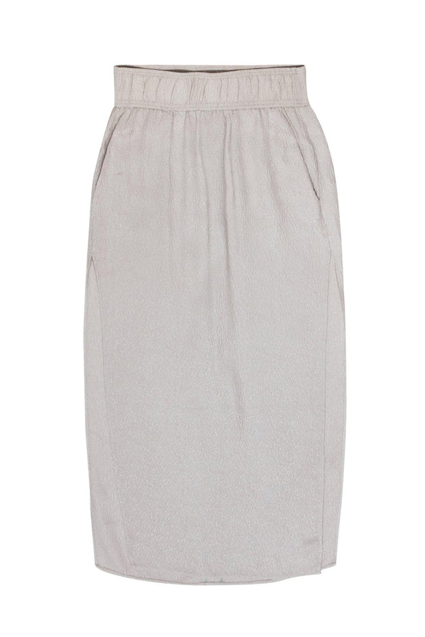 Current Boutique-Helmut Lang - Beige Crinkle Textured Maxi Skirt Sz S