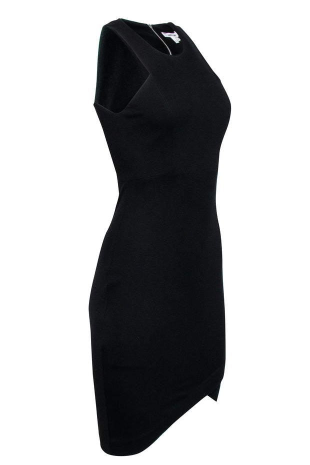 Current Boutique-Helmut Lang - Black High Neck Racer Back Fitted Dress Sz S