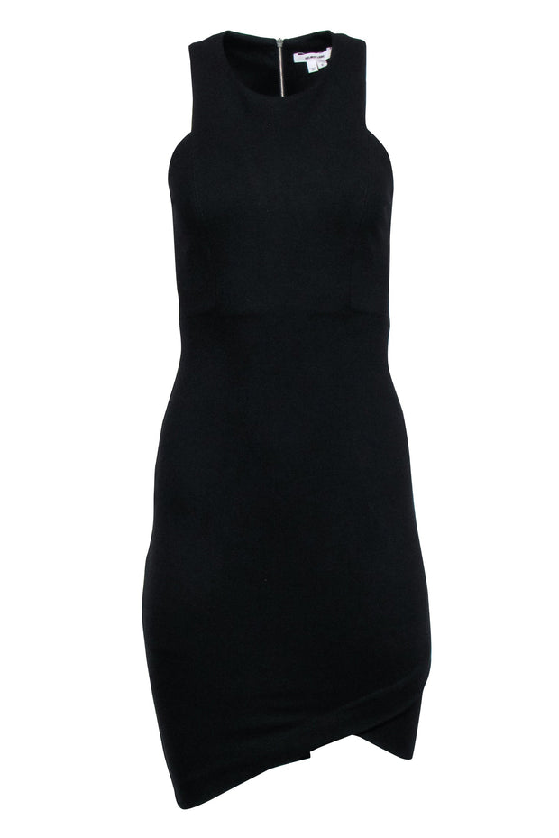 Current Boutique-Helmut Lang - Black High Neck Racer Back Fitted Dress Sz S