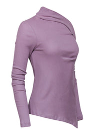 Current Boutique-Helmut Lang - Lavender Ribbed Long Sleeve Top Sz M