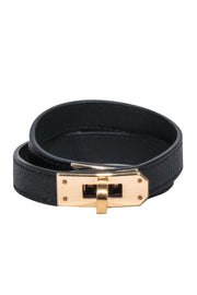 Current Boutique-Hermes - Black Kelly Double Tour Bracelet