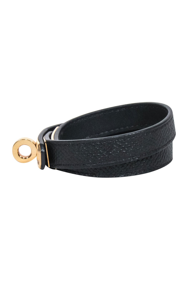 Current Boutique-Hermes - Black Kelly Double Tour Bracelet