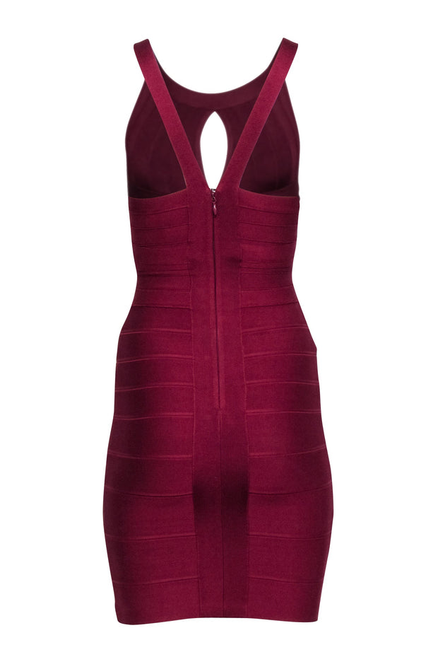 Current Boutique-Herve Leger - Maroon Bandage Sleeveless Bodycon Dress Sz XS