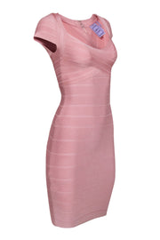 Current Boutique-Herve Leger - Rose Pink Bandage Cap Sleeve Dress Sz XS