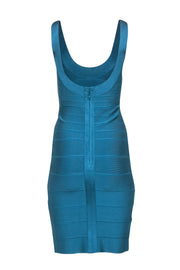 Current Boutique-Herve Leger - Teal Bandage Sleeveless Knee Length Dress Sz S