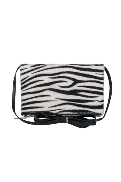 Current Boutique-Hester van Eeghen - Ivory & Black Zeba Print Fold Over Crossbody Bag