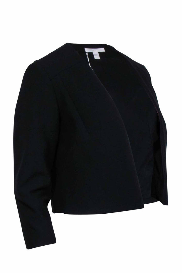 Current Boutique-Hugo Boss - Black Open Front Crop Blazer Sz 4