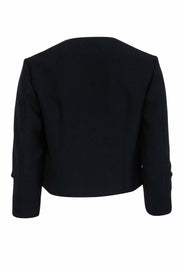 Current Boutique-Hugo Boss - Black Open Front Crop Blazer Sz 4