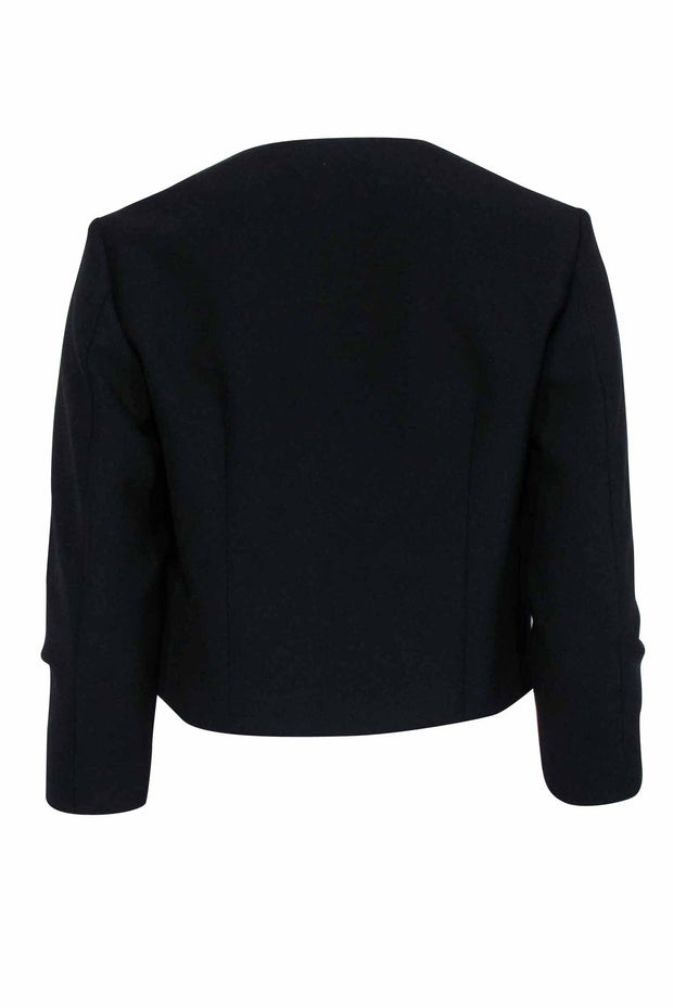 Current Boutique-Hugo Boss - Black Open Front Crop Blazer Sz 4