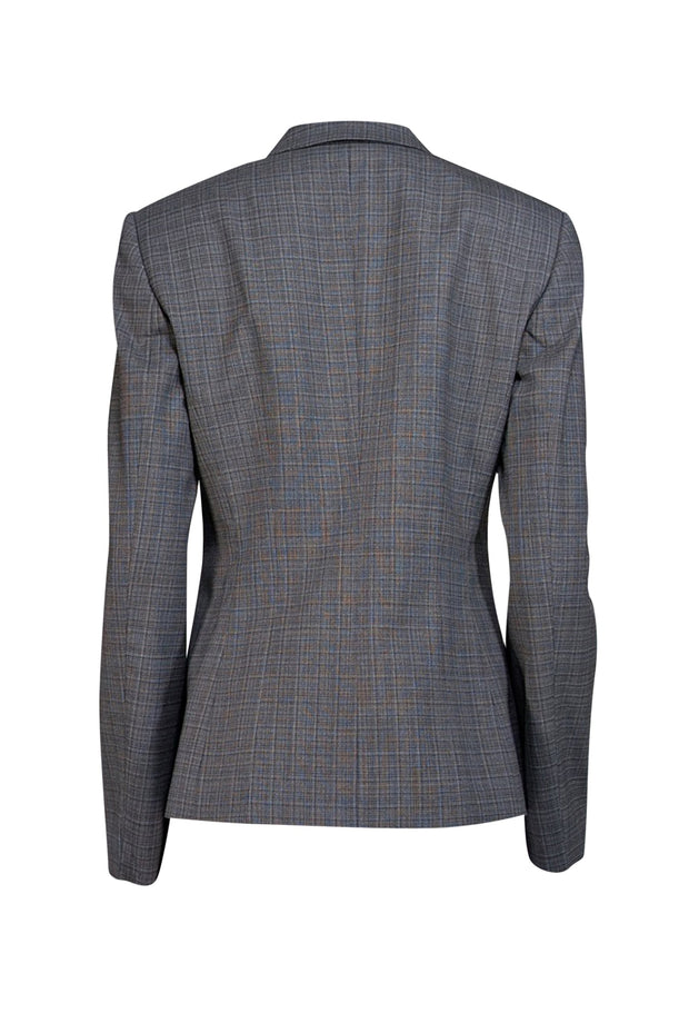 Current Boutique-Hugo Boss - Grey & Charcoal Plaid Wool Blazer Sz 6