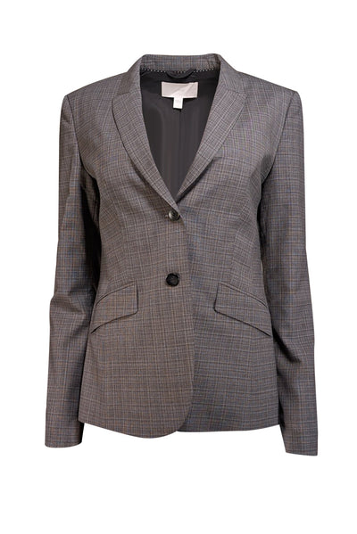 Current Boutique-Hugo Boss - Grey & Charcoal Plaid Wool Blazer Sz 6