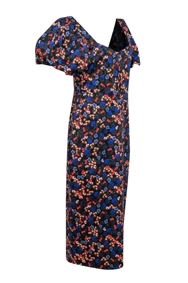 Current Boutique-Hunter Bell - Black & Multi Floral Print Dress Sz 8