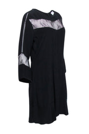Current Boutique-IRO - Black Long Sleeve Dress w/ Lace Panels Sz 10