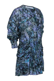 Current Boutique-IRO - Blue & Purple Abstract Dress Sz 40