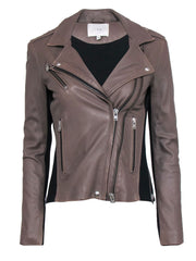 Current Boutique-IRO - Taupe Leather Jacket Sz 6