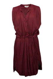 Current Boutique-Isabel Marant Etoile - Maroon Sleeveless Dress w/ Tie Details Sz 4