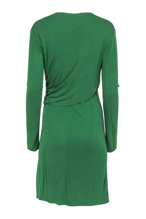 Current Boutique-Issa London - Green Wrap Bodice Long Sleeve Dress Sz 10