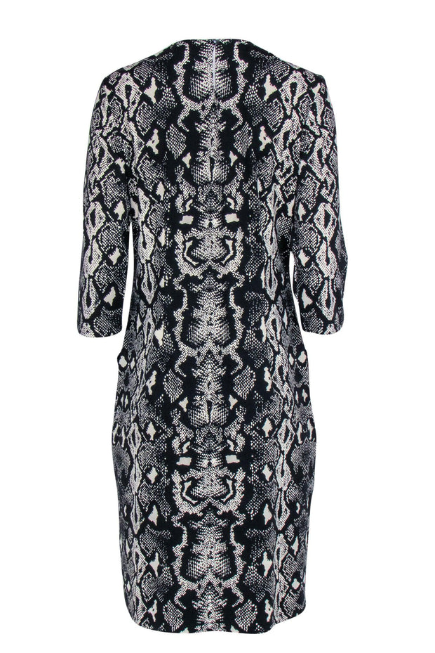 Current Boutique-J. McLaughlin - Black & White Snake Print Dress Sz L