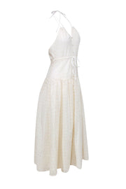 Current Boutique-J.Crew Collection - Ivory Eyelet Halter Midi Dress Sz 2