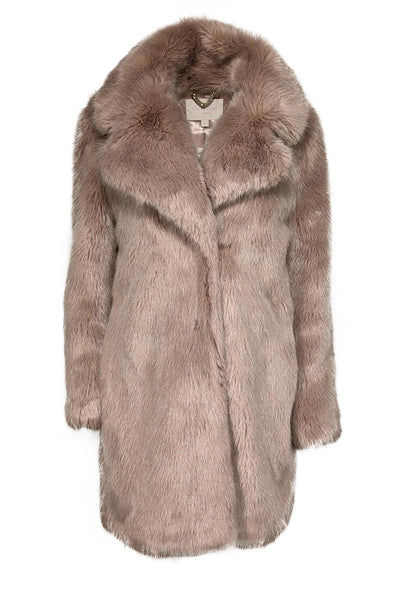 Current Boutique-J.Crew Collection - Mauve Pink Faux Fur Coat Sz S