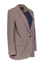 Current Boutique-J.Crew - Italian Stretch Wool Tan Checked Blazer Sz 10