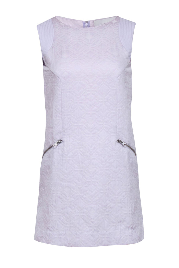 Current Boutique-J.Crew - Light Lilac Geometric Jacquard Shift Dress Sz PS