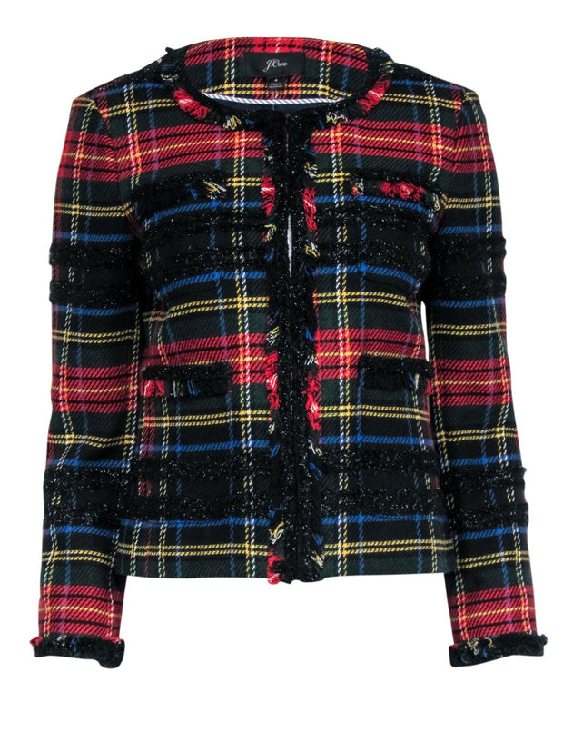 Current Boutique-J.Crew - Red, Blue, Green, & Black Plaid Blazer Jacket Sz 4