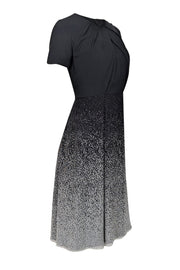 Current Boutique-Jason Wu - Black & Light Grey Short Sleeve Midi Dress Sz 0