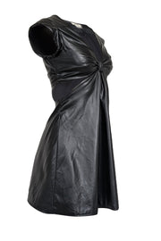 Current Boutique-Jason Wu - Black Sleeveless Faux Leather w/ Cut Out Mini Dress Sz XS