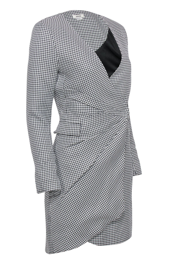 Current Boutique-Jason Wu - Whit & Black Hounds-Tooth Wrap Dress Sz XS