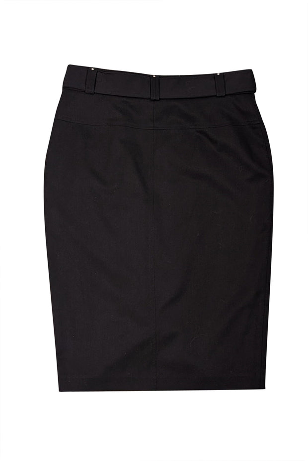 Current Boutique-Jean Paul Gaultier - Black Silver Zipper Detail Skirt Sz 12