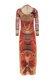 Current Boutique-Jean Paul Gaultier - Soleil Vintage Tattoo Bodycon Mesh Dress w/ Shrug Sz M