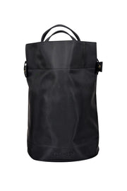 Current Boutique-Jil Sander - Black Nylon Sling Bucket Bag Belt Snap Closure