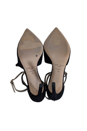 Current Boutique-Jimmy Choo - Black Suede Pointed Toe "Lancer 100" Pumps Sz 8