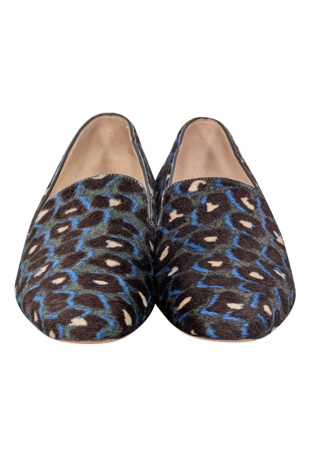 Current Boutique-Jimmy Choo - Blue & Grey Leopard Print Flats Sz 6