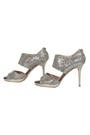 Current Boutique-Jimmy Choo - Champagne Gold Heels w/ Silver Glitters Sz 8