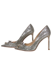 Current Boutique-Jimmy Choo - Silver & Champagne Crystal Dempsey Pumps Sz 10