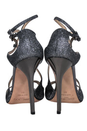 Current Boutique-Jimmy Choo - Silver & Gunmetal Open Toe Pumps Sz 10