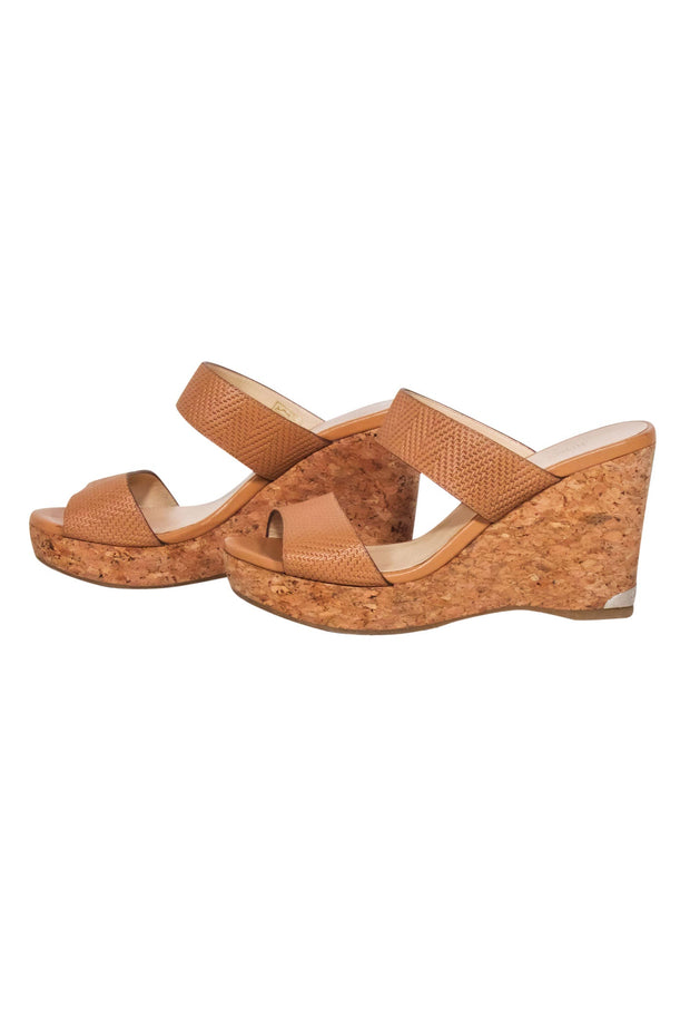 Current Boutique-Jimmy Choo - Tan Leather Cork Wedges Sz 8