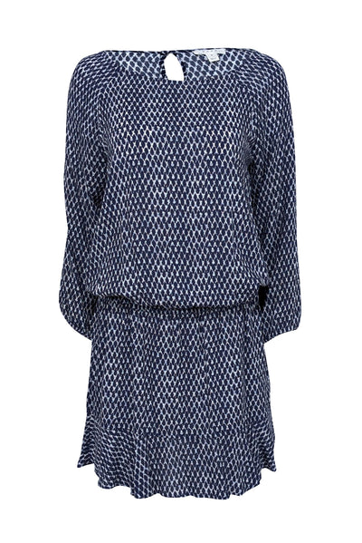 Current Boutique-Joie - Navy & White Spotted Drop Waist Dress Sz S