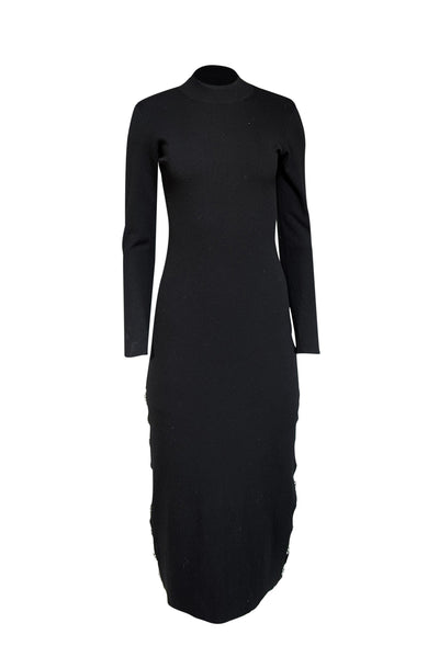 Current Boutique-Jonathan Simkhai - Black Wool Blend Dress w/ Hardware Trim Sz S