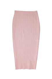 Current Boutique-Jonathan Simkhai - Light Blush Pink Textured Intarsia Knit Pencil Skirt Sz S