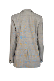 Current Boutique-Karen Millen - Grey Plaid Wrap Tie Closure Blazer Sz 8