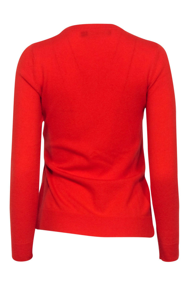 Current Boutique-Karen Millen - Orange Cashmere Knot Front Sweater Sz S