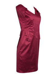 Current Boutique-Karen Millen - Pink Sleeveless w/ Shoulder Flaps Cocktail Dress Sz 10