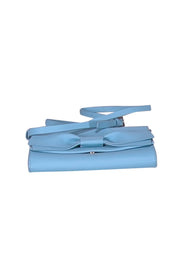 Current Boutique-Kate Spade - Aqua Blue Bow Front Saffiano Leather Crossbody Bag